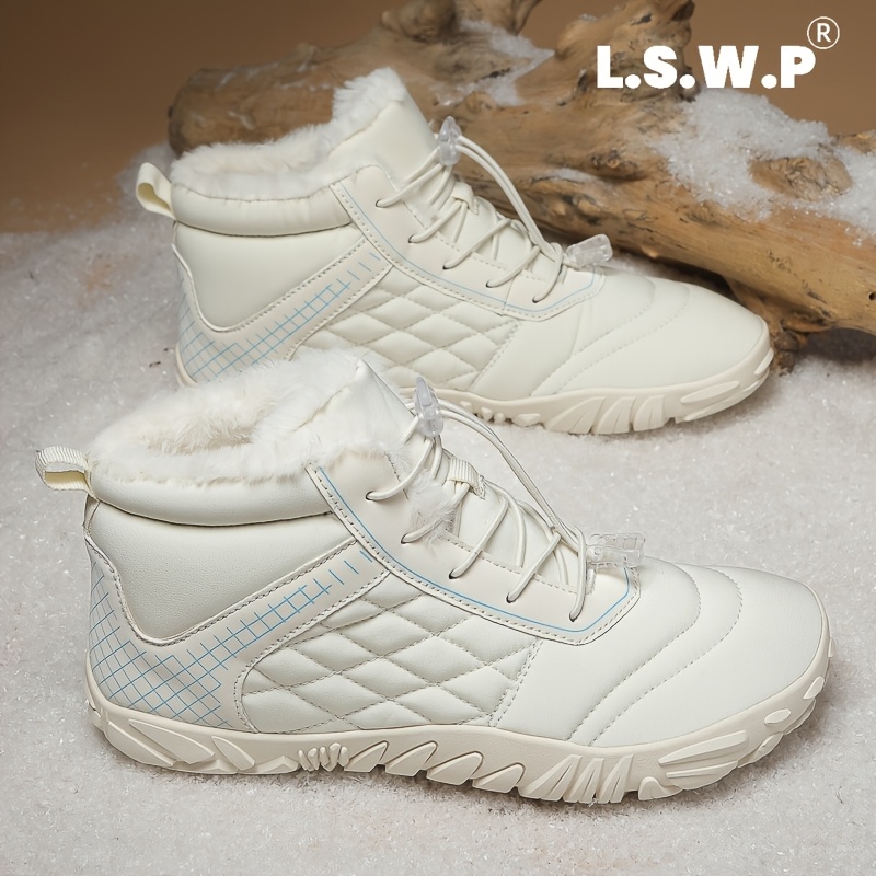 Men's Cozy Fleece-Lined Snow Boots with Reliable Traction